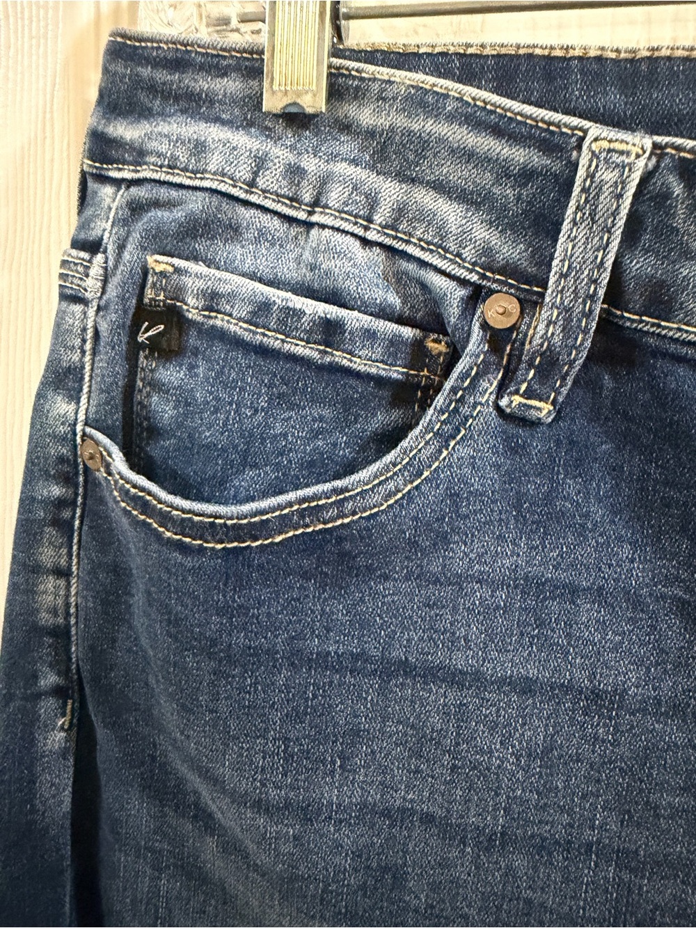 KanCan Dark Blue Button-Fly Denim Bermuda Shorts - Picture 6 of 9